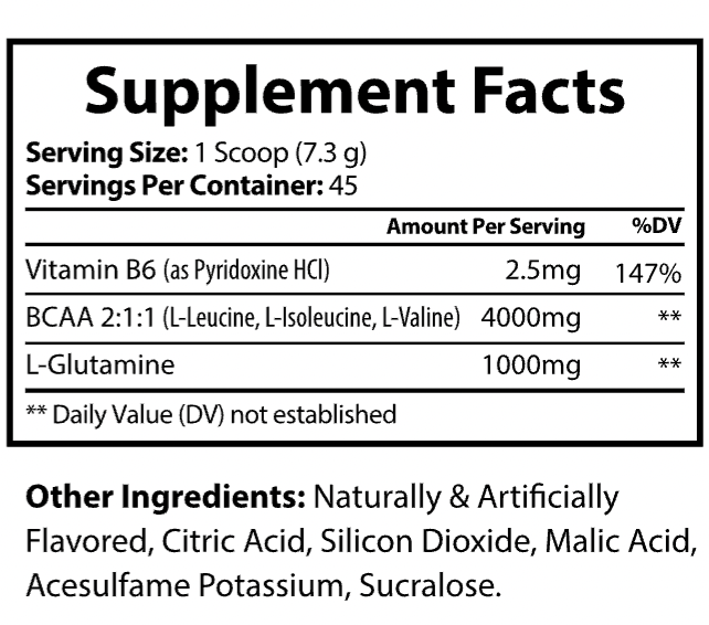 BCAA Supplement, Watermelon (325g, 11.46oz, 45 servings)